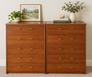 Pair of Matching 5-Drawer Wooden Dressers – Excellent Condition $400 OBO