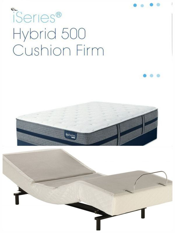 Serta Iseries Hybrid 500 14 125 Cushion Firm Queen With Adjule Serta Iseries Hybrid 500 14 125 Cushion Firm Queen With Adjule Base
