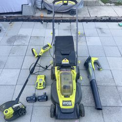Ryobi ONE+ 18V Lawn Care Set - Lightly Used-$300 OBO- Pick Up Only