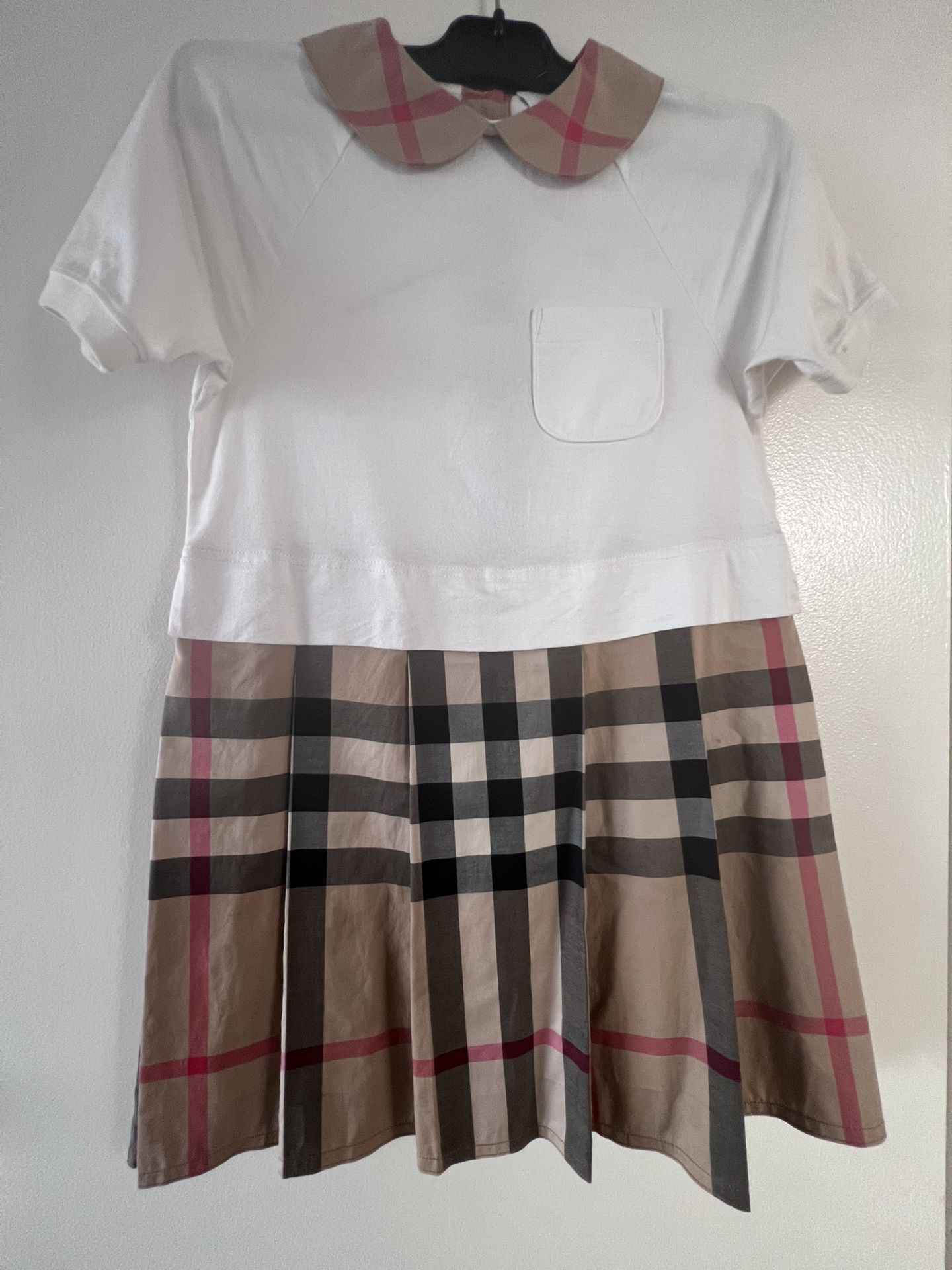 Burberry Girls' Veronica Checked Dress 5 6