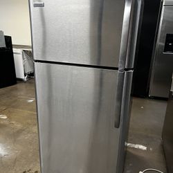 Frigidaire Stainless Steel Top Freezer Refrigerator Apartment Size 