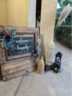 Wedding entryway Welcome sign