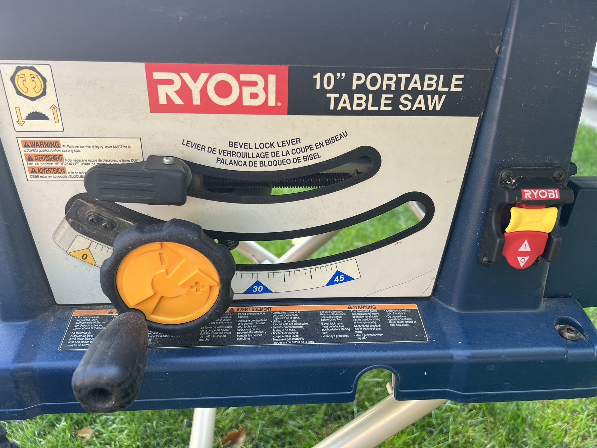 Ryobi 10 inch table saw great condition
