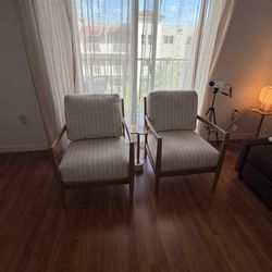 Two Beige Target Chairs