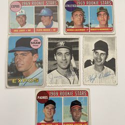 Set Of 6 1969 Topps Baseball Cards Rookies $15