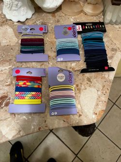 Five sets of new hair ties