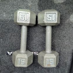 Hex Dumbbells Set 15 Pound 