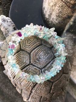 Fluorite wrap bracelet
