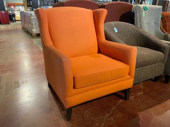 Velma Orange Wingback Armchair
