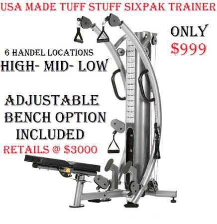 TUFFSTUFF SIX PAK FUNCTIONAL CABLE CROSSOVER TRAINER LIKE NEW