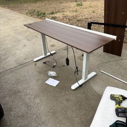 Adjustable sit to Standing Desk 63x21 custom desk top