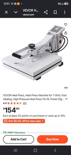 Heat press 15x15 t shirt heat press Brand New