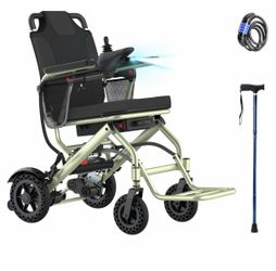 Electric Wheelchairs for Adults, 33 lbs Lightweight Foldable Electric Wheelchair, Portable Power Motorized Wheelchair for Seniors Travel, 15 Mile Rang