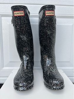 Hunter Kids Original Glitter Rainboots size 4