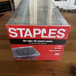 Slim CD Cases, 50 Pack