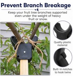 Tree Branch Crutch – Prevent Broken Limbs - Pole Sold Separate (2-Pack) Protects Limbs From Heavy Fruit & Snow, Pole Sold Separately, Fits 2x2 Lumber,