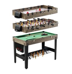 Game Table 3 In 1, Air Hockey, Foosball, Billiard NEW