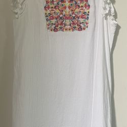 White Short Sleeve Dress