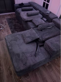 Soft L-shaped couch