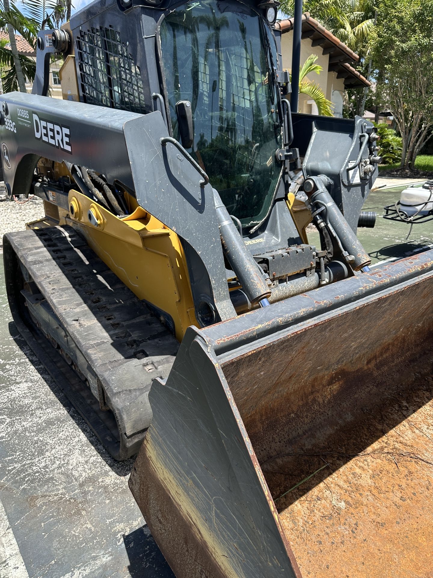 JOHN DEERE 333G TRACK SKID STEER CAB AIR HIGH FLOW