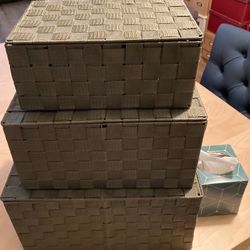 Fabric Storage Bins X3