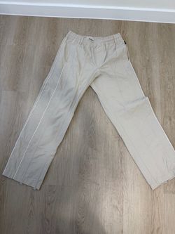 baggy track pants white