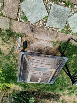 Metal Firepit Patio Stove Square Burning with Cover 