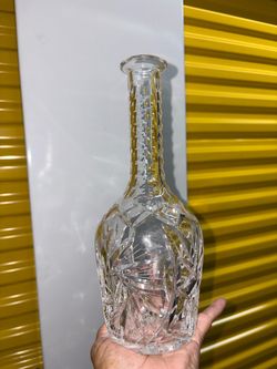 Cut Crystal Glass Decanter No Stopper