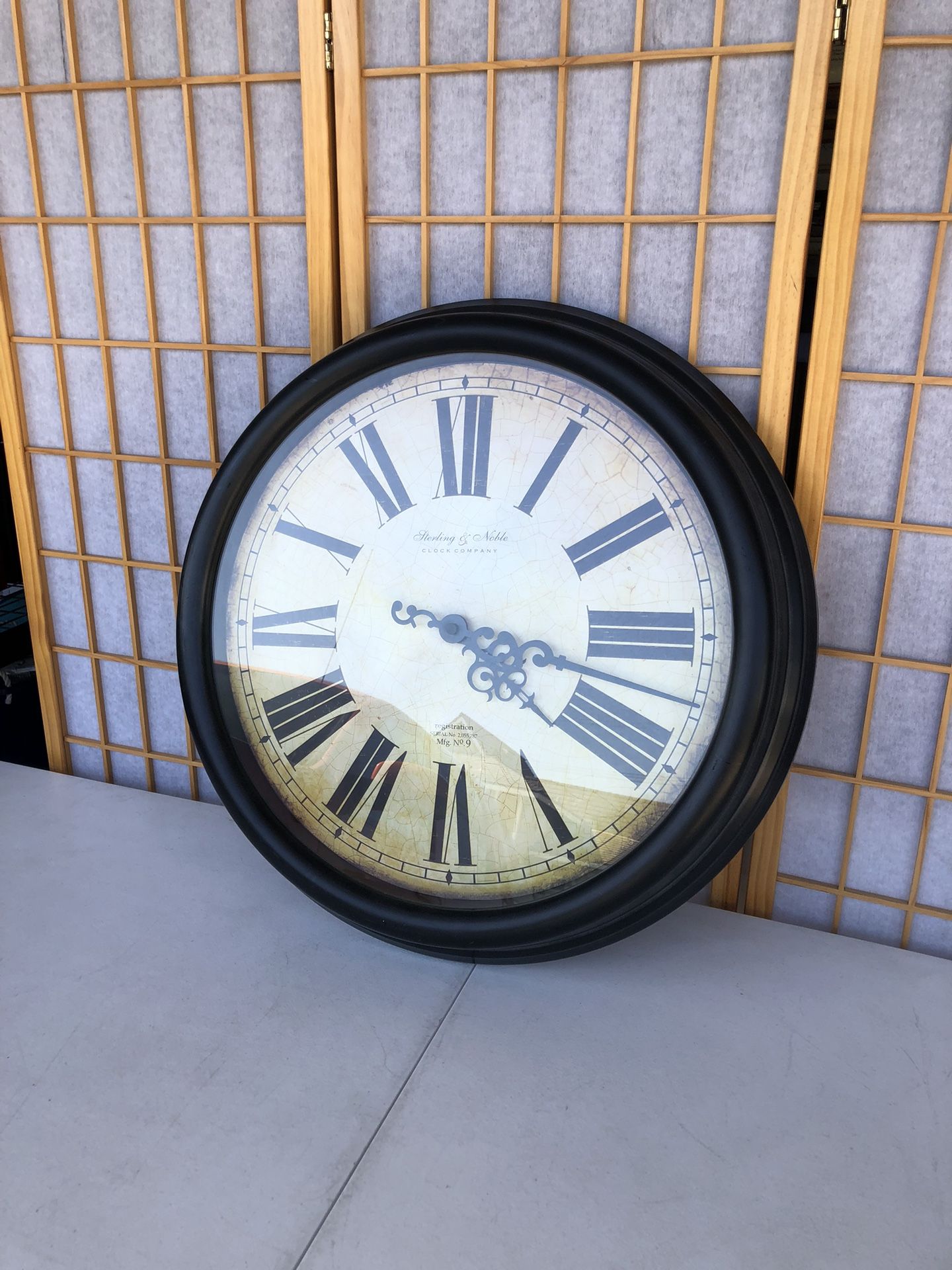Beautiful 24” Dia Large Wall Clock