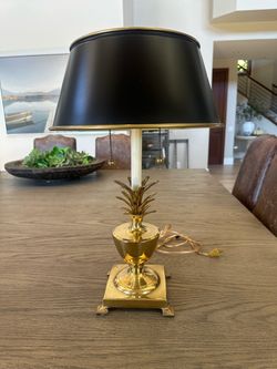 Vintage Bombay Co Brass Pineapple Lamp