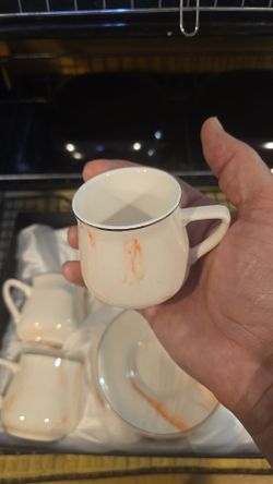 Double Espresso Set - 6 cups and 6 saucers