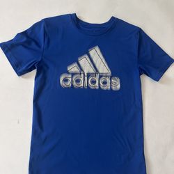  Boys Adidas Dri-Fit T-Shirt Blue Size 10/12