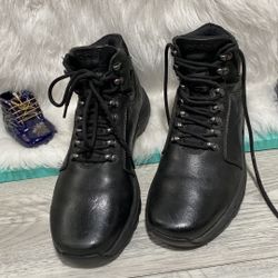 Rockport XCS waterproof leather boots black mens size 10.5 