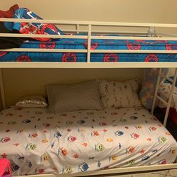 Metal twin bunk white