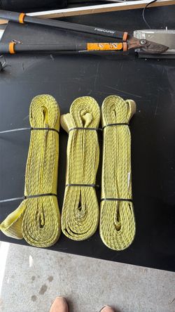 Yellow Tow Straps – Set of 3