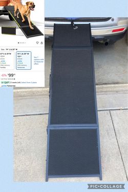 Folding dog ramp w hook hardly used🟥⬇️read description