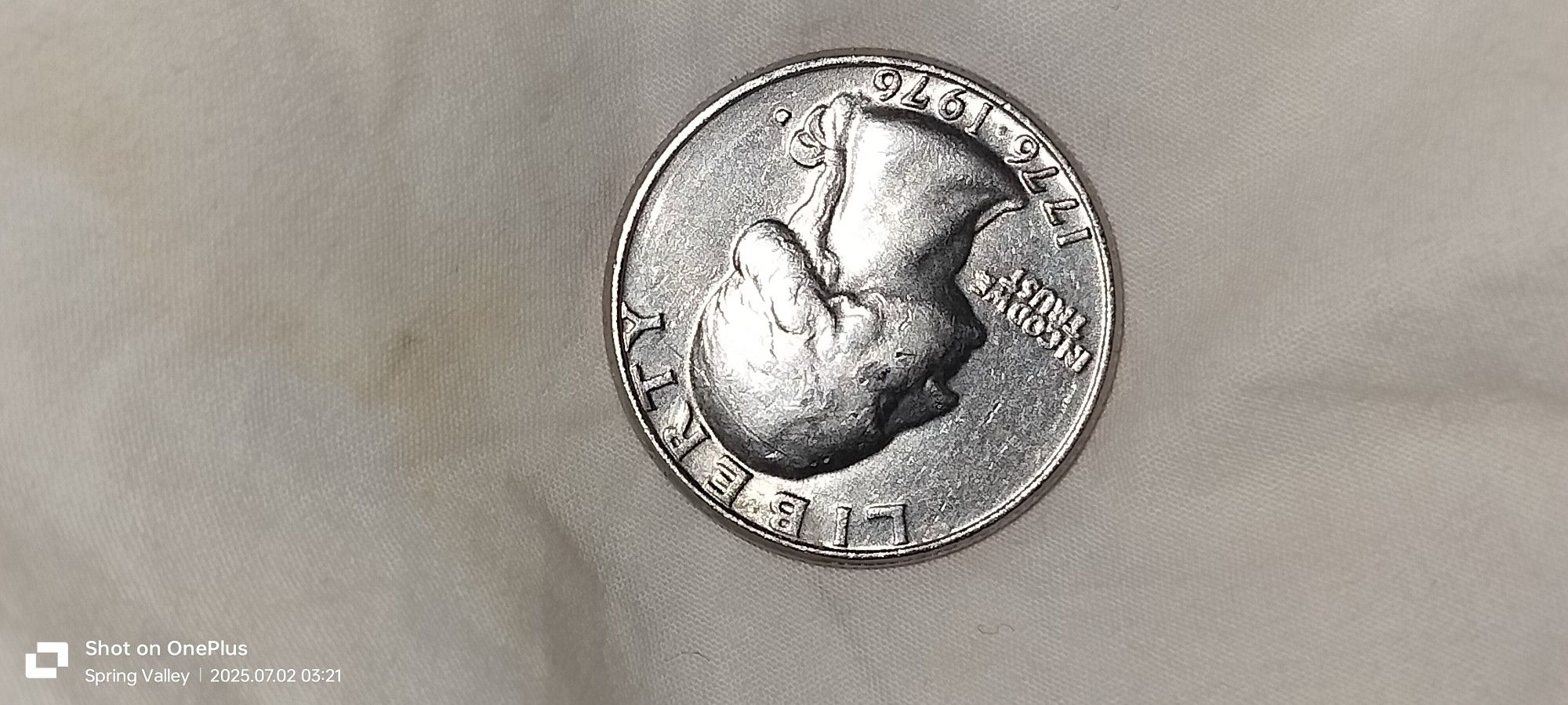 1776 • 1976 D Quarter Ungraded Double Punch Lettering