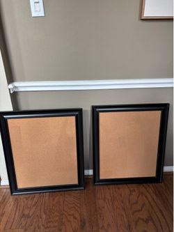 2 24” x 28” black border bulletin boards