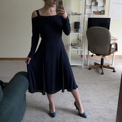 Dark Blue Midi Dress