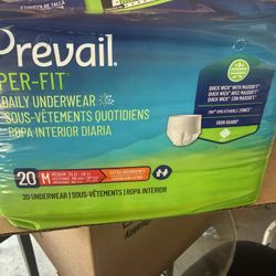 Prevail Underwear size medium 34/46 $5 each bag 