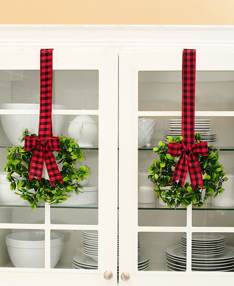 Buffalo plaid wreath set