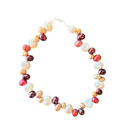 Vintage colored pearl bracelet