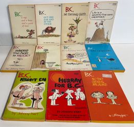 Lot of 11 Johnny Hart B.C. Vintage Comic Paperback Books 70's 80's Fawcett Gold