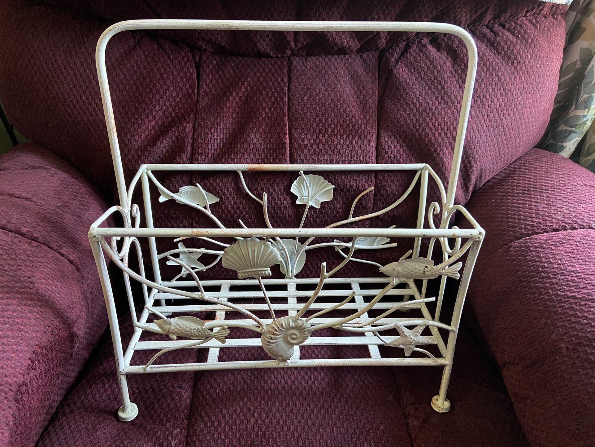 Wrought Iron Nautical Magazine Rack