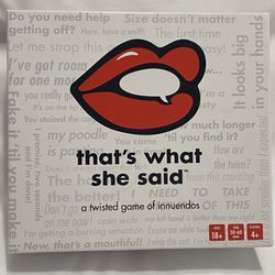 That’s What She Said Card Party Game A Twisted Game Of Innuendos 18+4+ Players