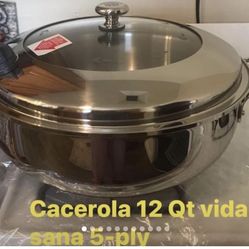 Cacerola Vida Sana 12qt Nueva Princes House 