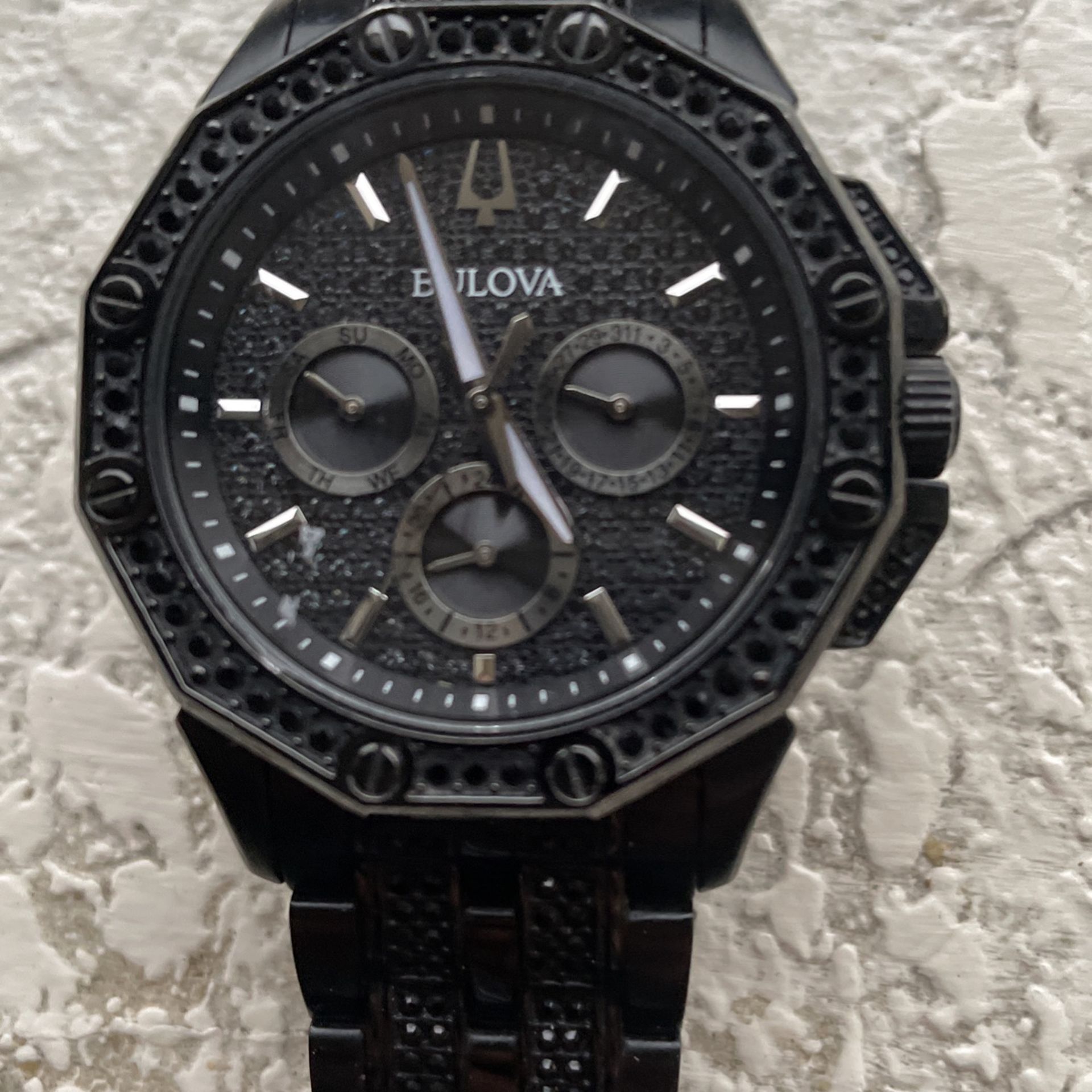 New Bulova Multi Dial Crystal Ovtava Men's Watch 98C134