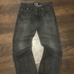 Rock & Republic black jeans with blue stitching