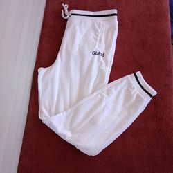 GUESS Women joggers Pants White Size XL