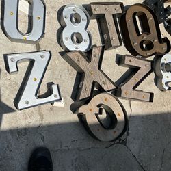 Metal Light Letters
